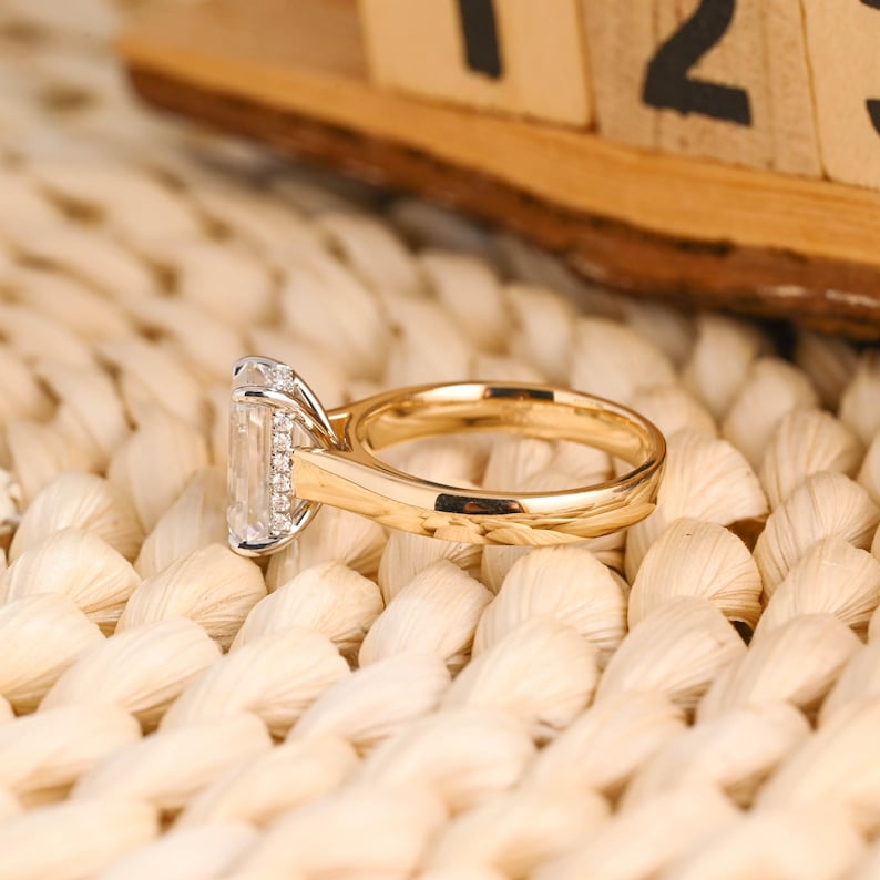 Marquise Cut Cluster Styled Lab Grown Diamond Engagement Ring