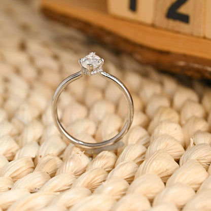 Marquise Cut Cluster Styled Lab Grown Diamond Engagement Ring