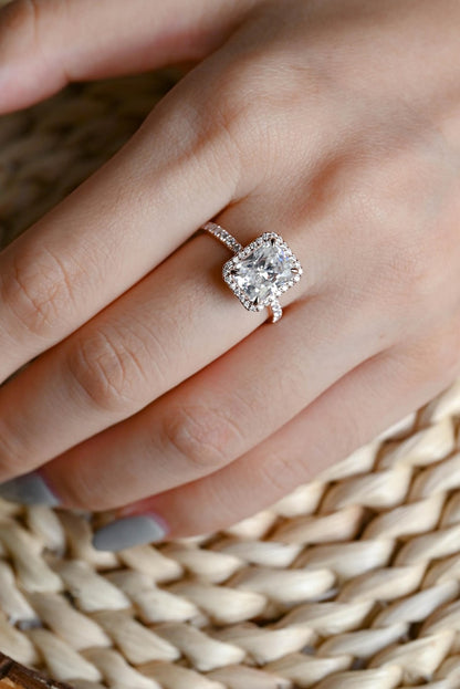 Marquise Cut Cluster Styled Lab Grown Diamond Engagement Ring