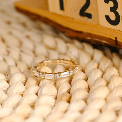 Marquise Cut Cluster Styled Lab Grown Wedding Band
