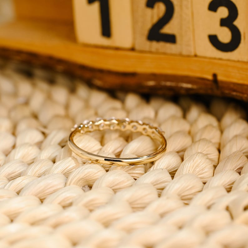 Marquise Cut Cluster Styled Lab Grown Wedding Band