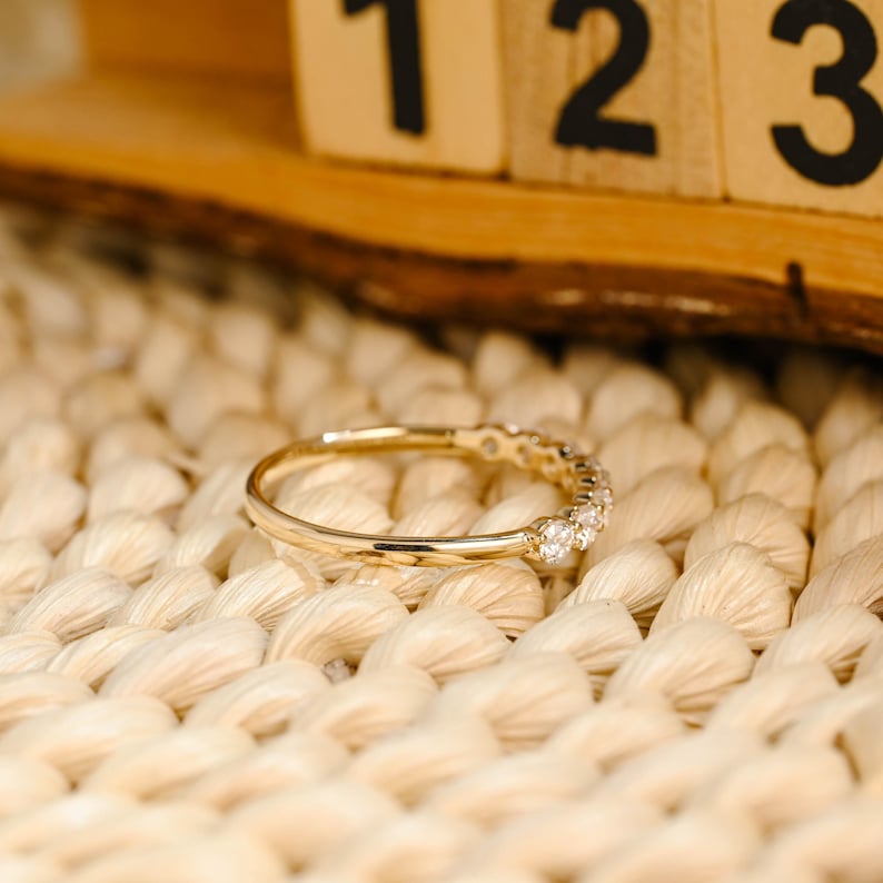 Marquise Cut Cluster Styled Lab Grown Wedding Band