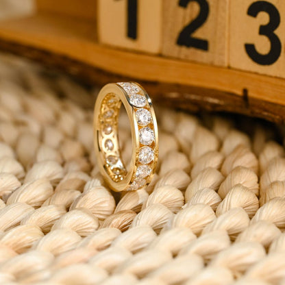 Marquise Cut Cluster Styled Lab Grown Wedding Band