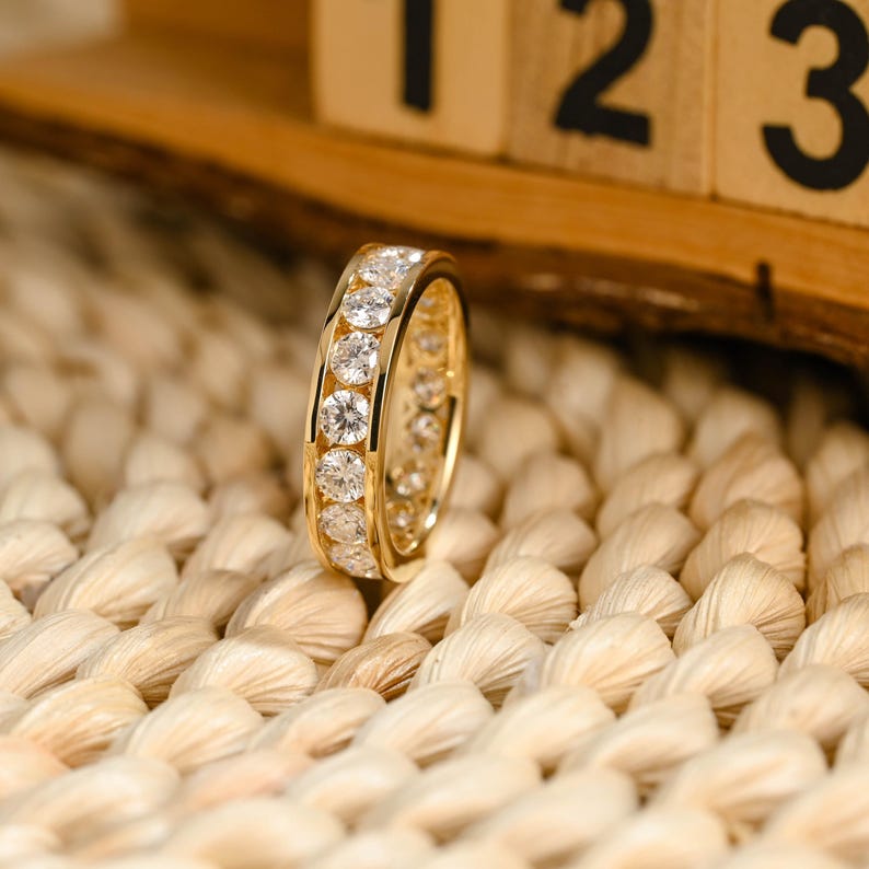 Marquise Cut Cluster Styled Lab Grown Wedding Band