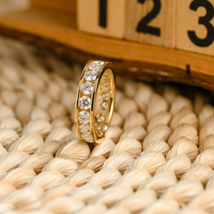 Marquise Cut Cluster Styled Lab Grown Wedding Band