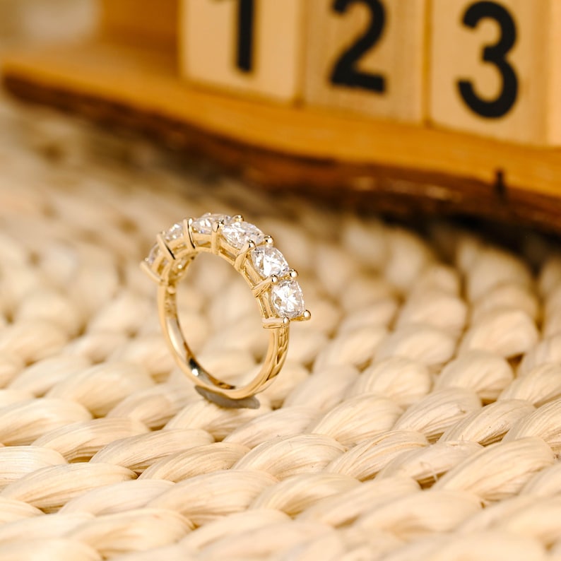 Marquise Cut Cluster Styled Lab Grown Wedding Band