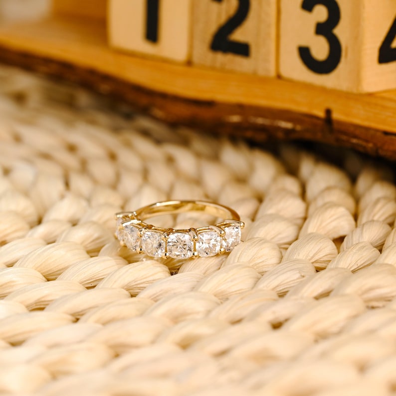 Marquise Cut Cluster Styled Lab Grown Wedding Band