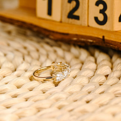 Marquise Cut Cluster Styled Lab Grown Wedding Band