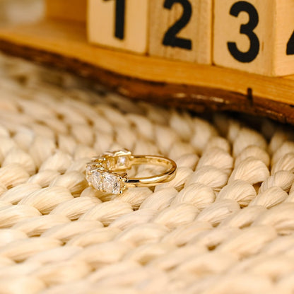 Marquise Cut Cluster Styled Lab Grown Wedding Band