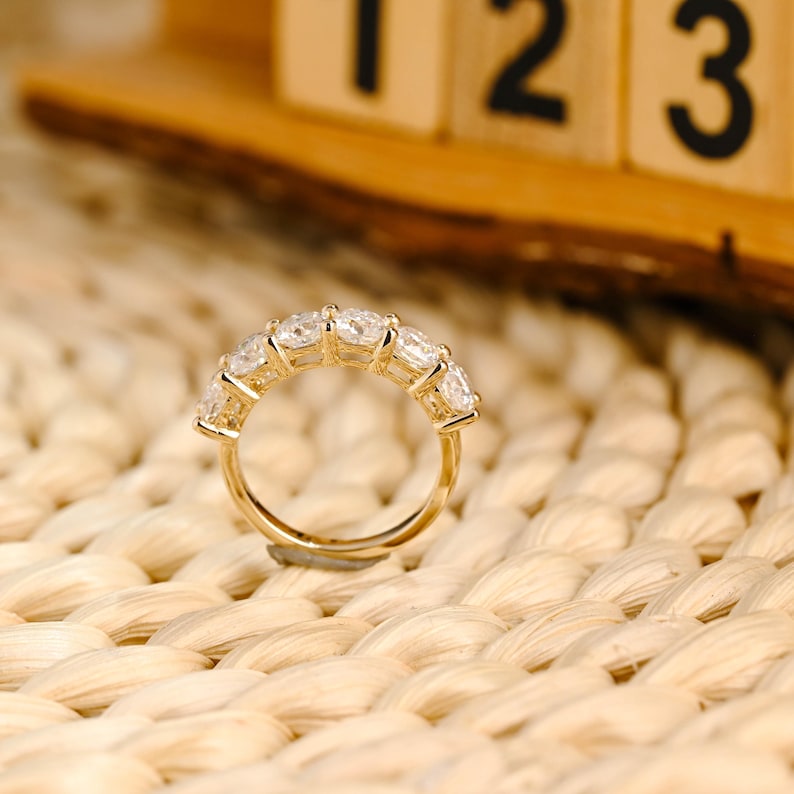 Marquise Cut Cluster Styled Lab Grown Wedding Band