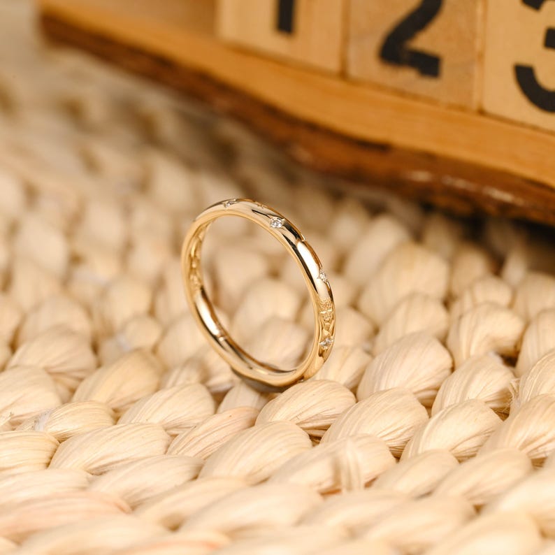 Marquise Cut Cluster Styled Lab Grown Wedding Band