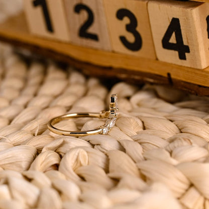 Marquise Cut Cluster Styled Lab Grown Wedding Band