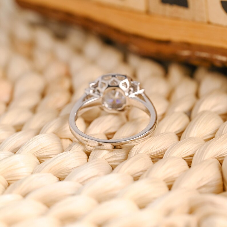 Marquise Cut Cluster Styled Lab Grown Diamond Engagement Ring