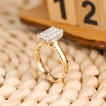 Marquise Cut Cluster Styled Lab Grown Diamond Engagement Ring