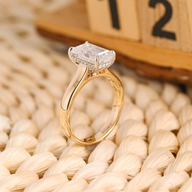 Marquise Cut Cluster Styled Lab Grown Diamond Engagement Ring