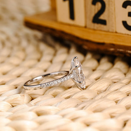 Marquise Cut Cluster Styled Lab Grown Diamond Engagement Ring