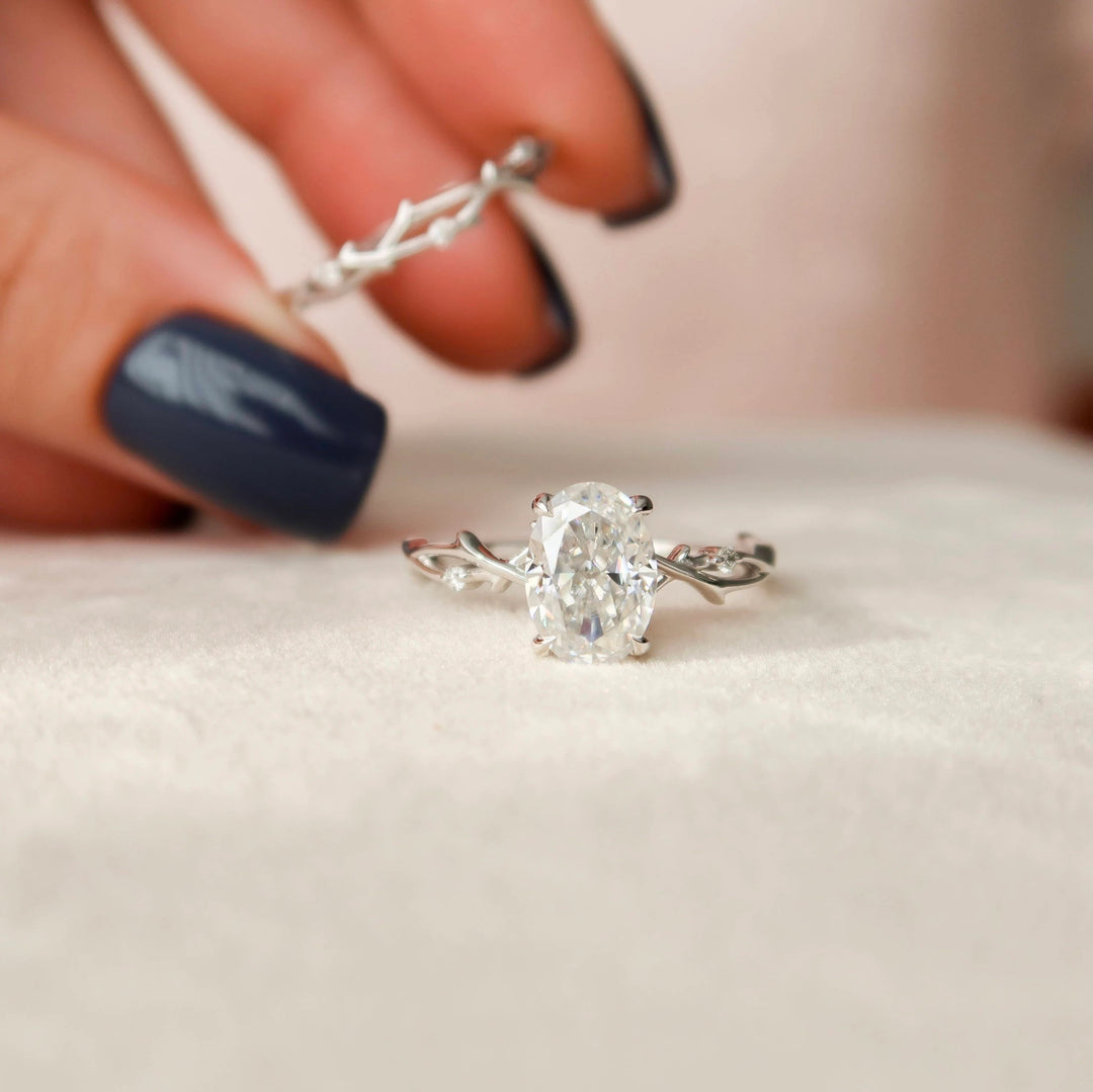 Marquise Cut Cluster Styled Lab Grown Bridal Ring Set