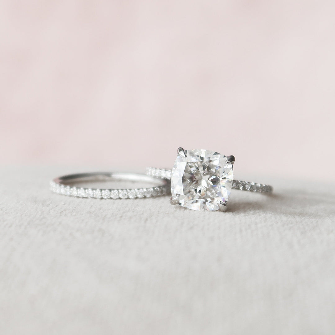 Marquise Cut Cluster Styled Lab Grown Bridal Ring Set