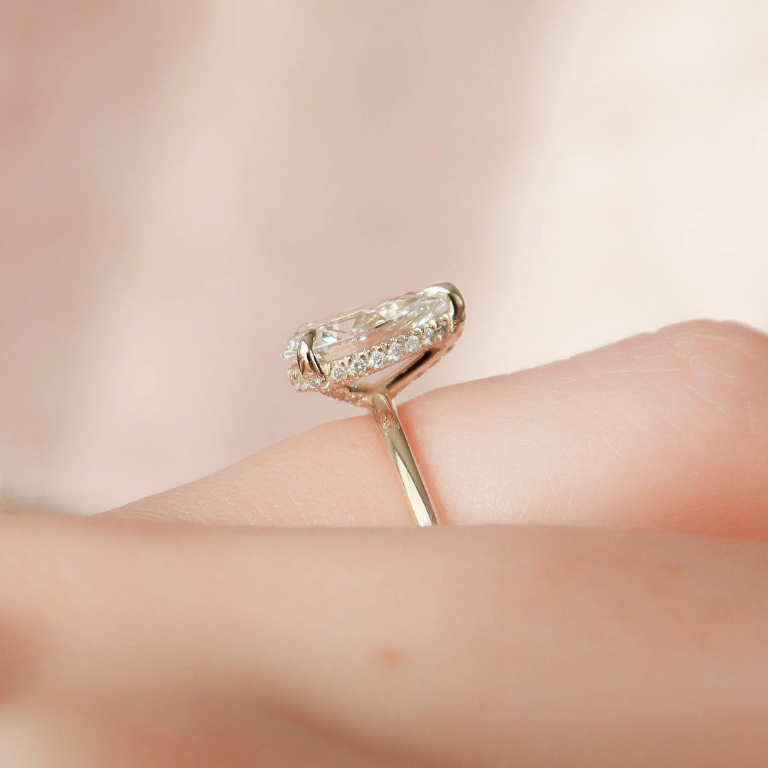 Marquise Cut Cluster Styled Lab Grown Bridal Ring Set