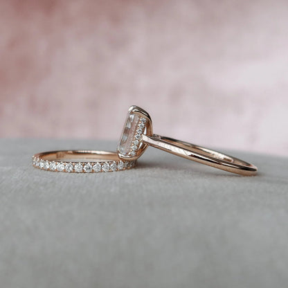 Marquise Cut Cluster Styled Lab Grown Bridal Ring Set