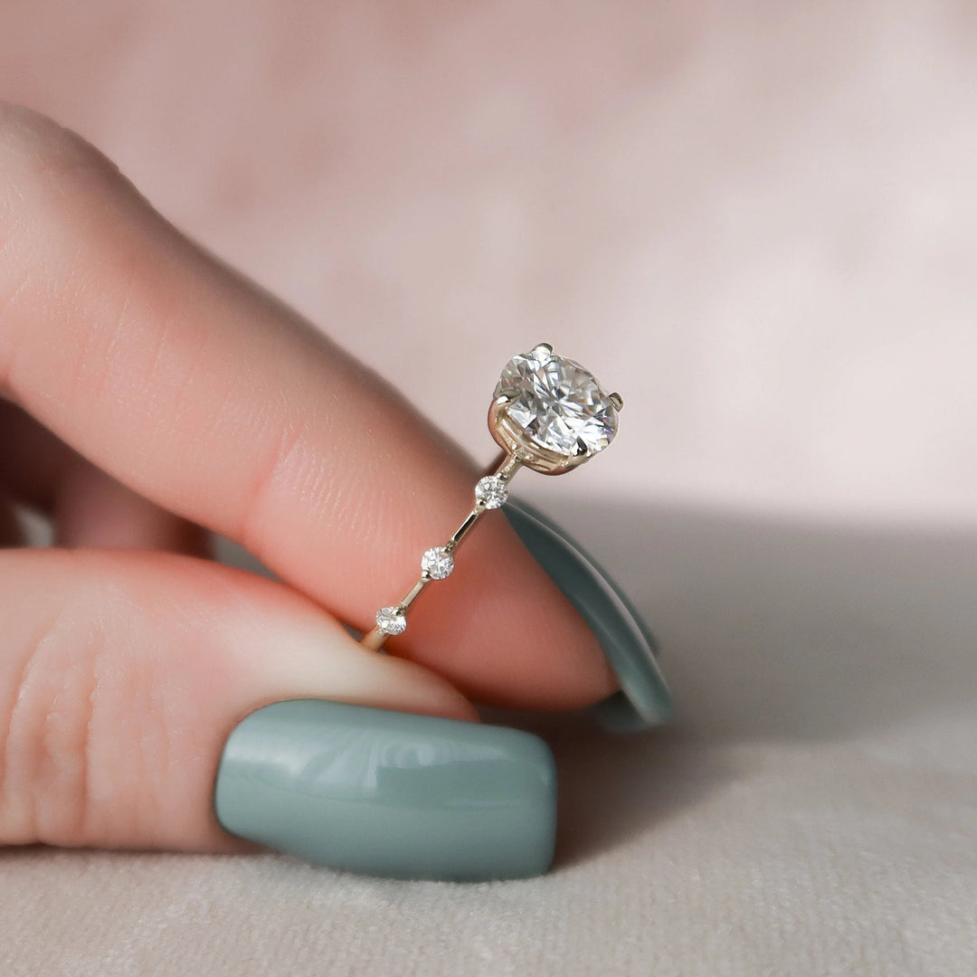 Marquise Cut Cluster Styled Lab Grown Bridal Ring Set