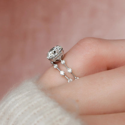 Marquise Cut Cluster Styled Lab Grown Bridal Ring Set