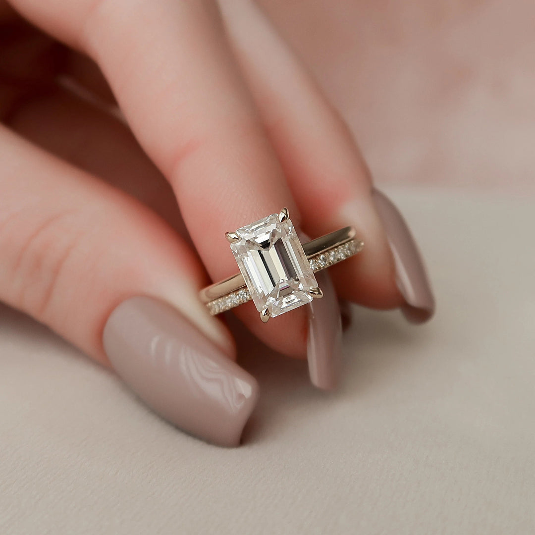 Marquise Cut Cluster Styled Lab Grown Bridal Ring Set