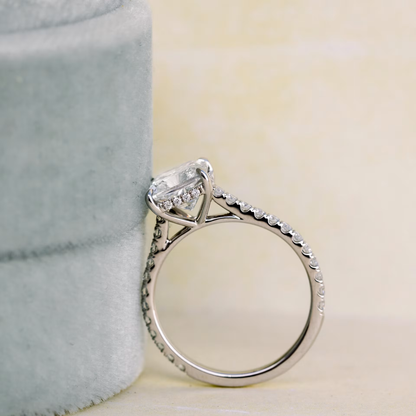Marquise Cut Cluster Styled Lab Grown Diamond Engagement Ring