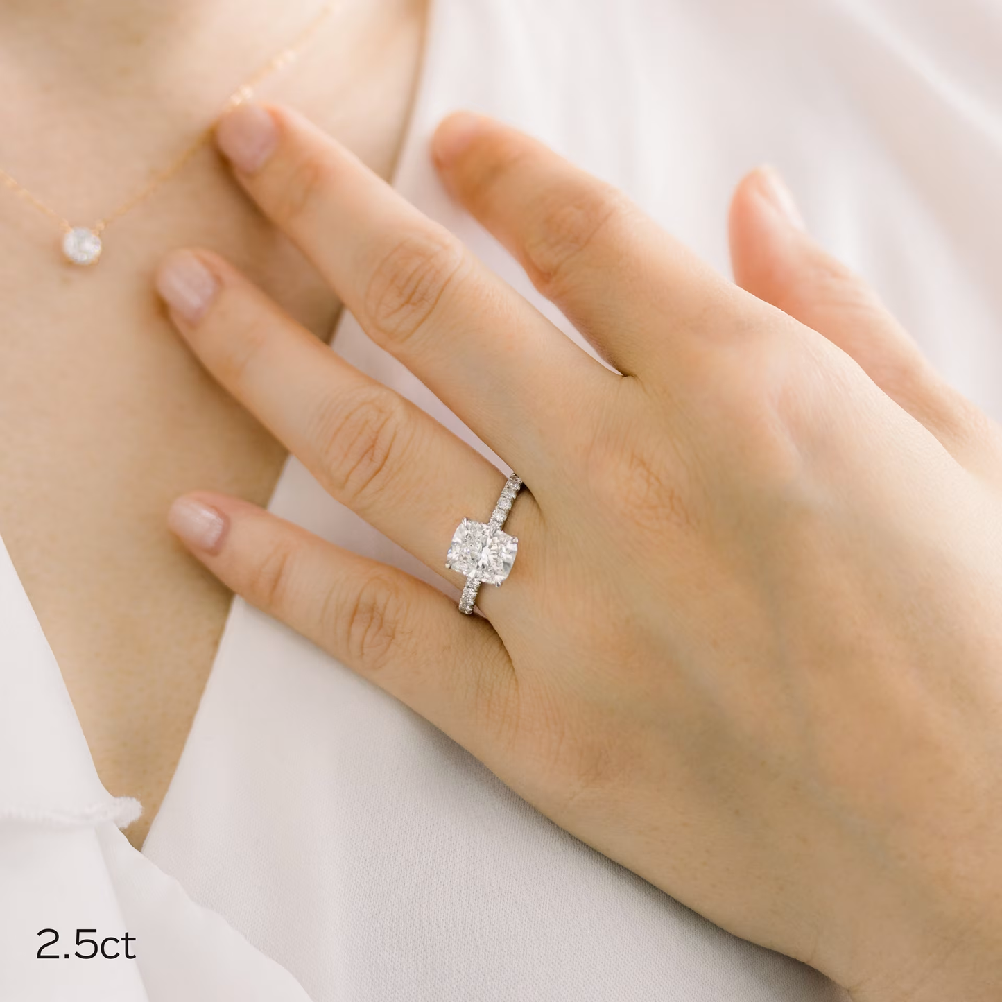 Marquise Cut Cluster Styled Lab Grown Diamond Engagement Ring