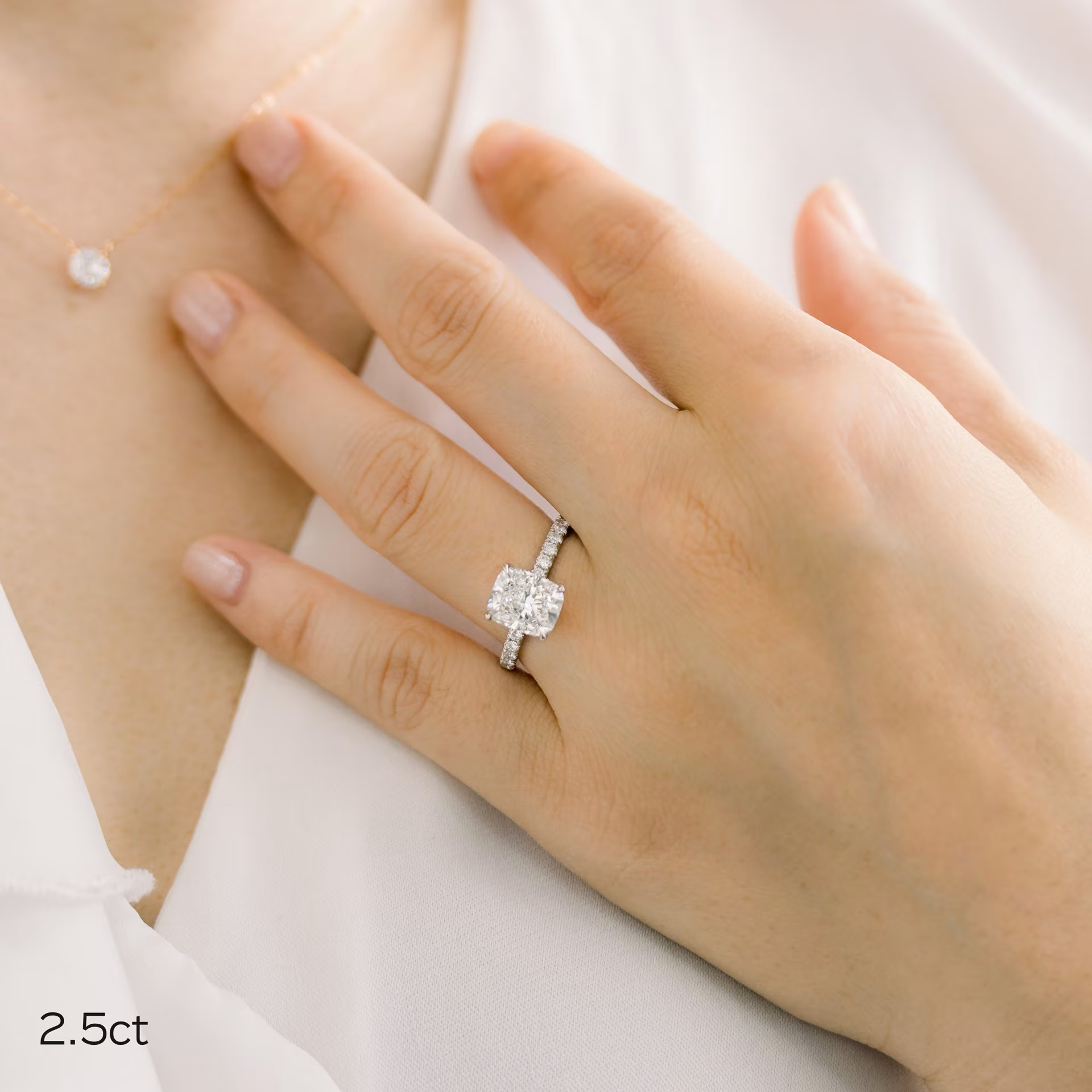 Marquise Cut Cluster Styled Lab Grown Diamond Engagement Ring