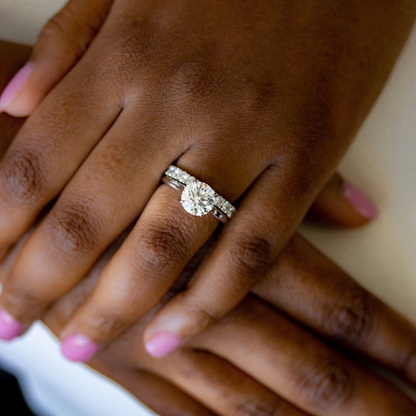 Marquise Cut Cluster Styled Lab Grown Diamond Engagement Ring