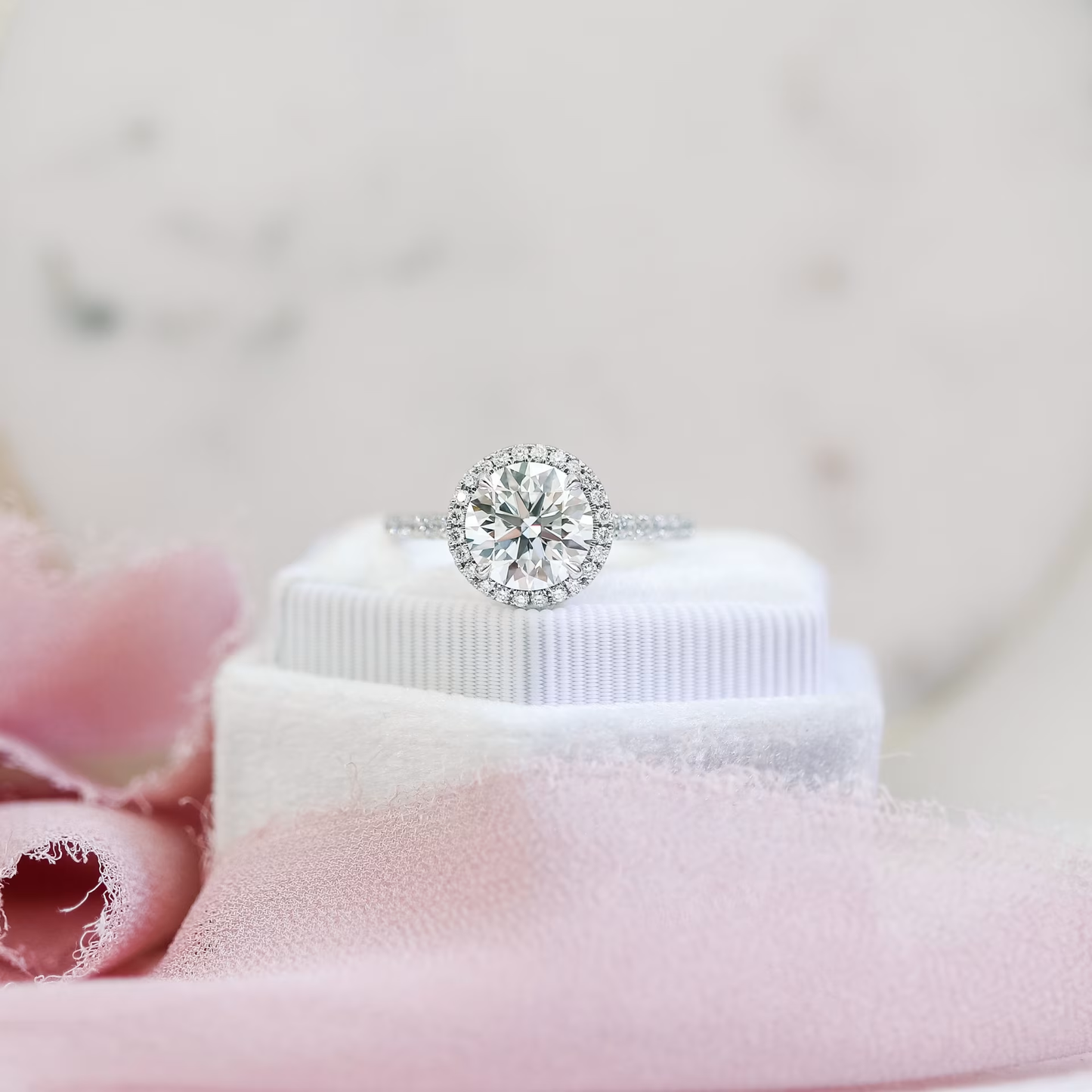 Marquise Cut Cluster Styled Lab Grown Diamond Engagement Ring