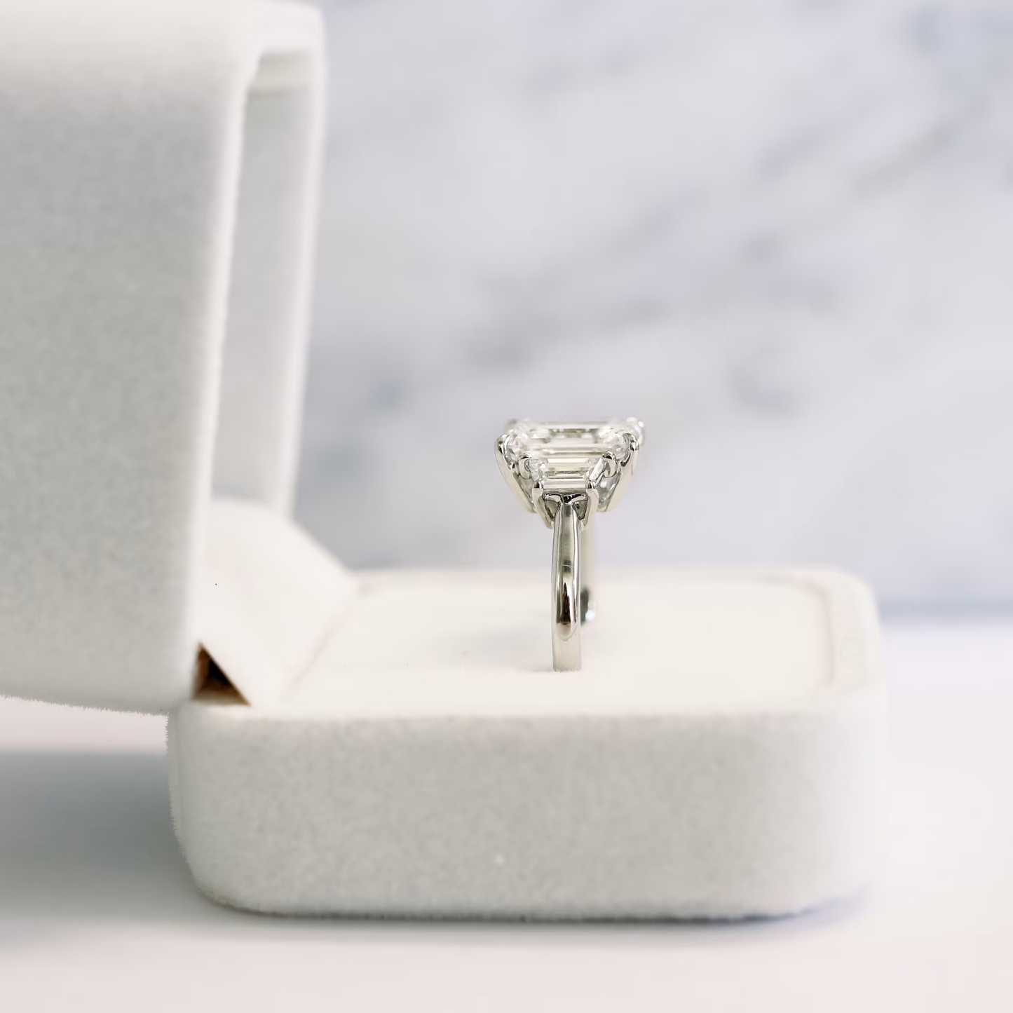 Marquise Cut Cluster Styled Lab Grown Diamond Engagement Ring