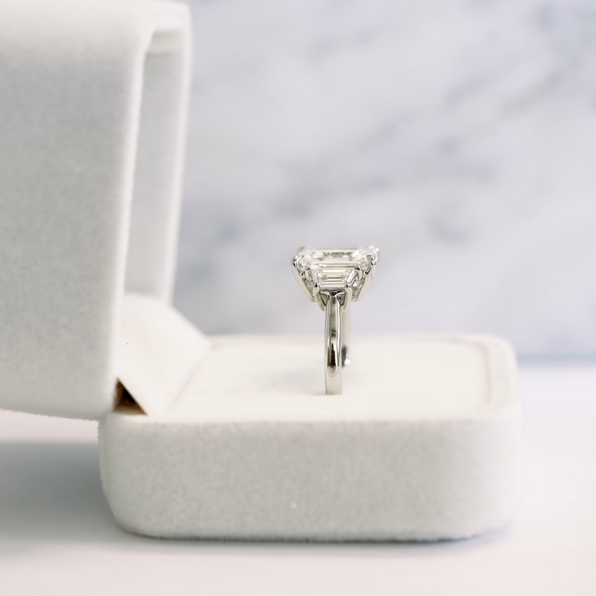 Marquise Cut Cluster Styled Lab Grown Diamond Engagement Ring