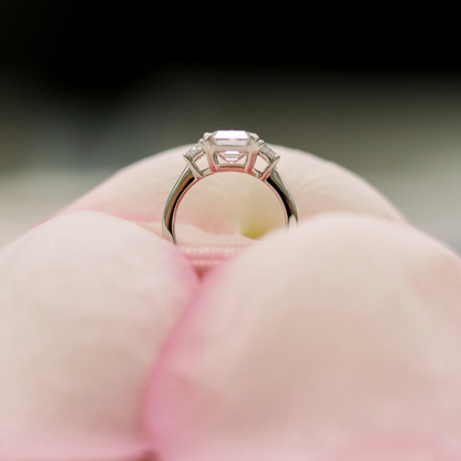 Marquise Cut Cluster Styled Lab Grown Diamond Engagement Ring