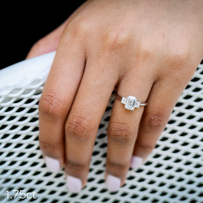 Marquise Cut Cluster Styled Lab Grown Diamond Engagement Ring