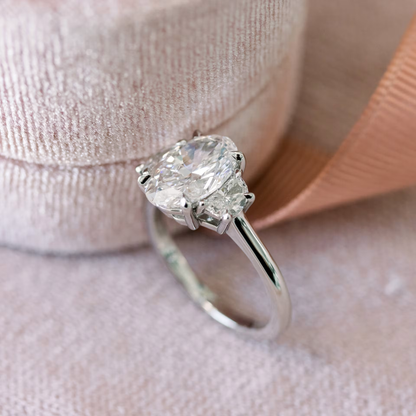 Marquise Cut Cluster Styled Lab Grown Diamond Engagement Ring