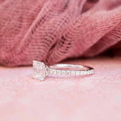 Marquise Cut Cluster Styled Lab Grown Diamond Engagement Ring