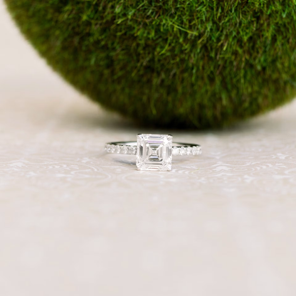 Marquise Cut Cluster Styled Lab Grown Diamond Engagement Ring