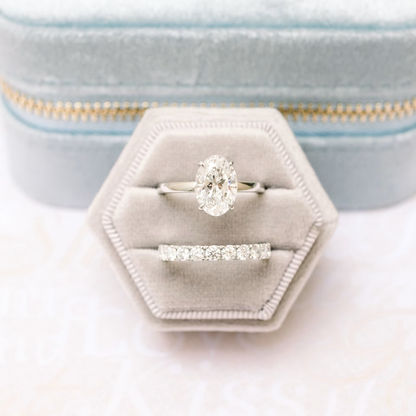 Marquise Cut Cluster Styled Lab Grown Diamond Engagement Ring
