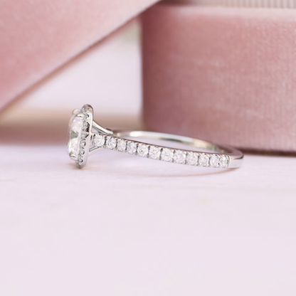 Marquise Cut Cluster Styled Lab Grown Diamond Engagement Ring