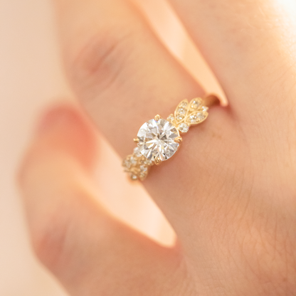 2 CT Round Three Stones Lab Grown Diamond Engagement Ring
