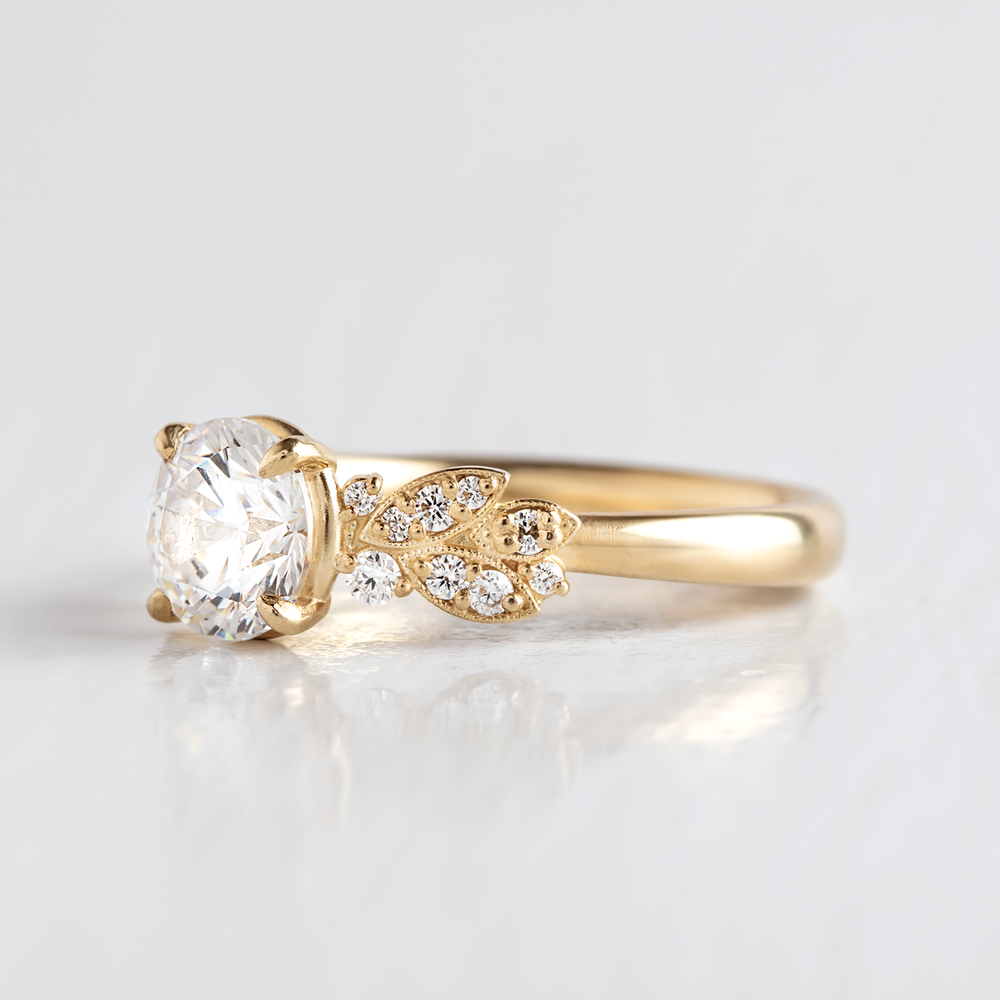 2 CT Round Three Stones Lab Grown Diamond Engagement Ring