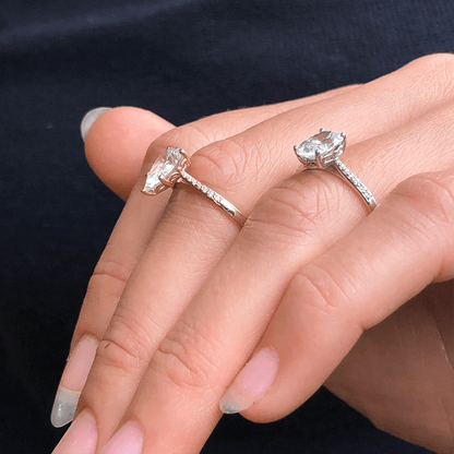 2 CT Round Three Stones Lab Grown Diamond Engagement Ring