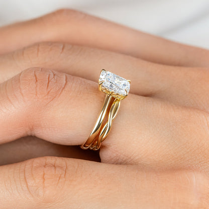 2 CT Round Three Stones Lab Grown Diamond Engagement Ring
