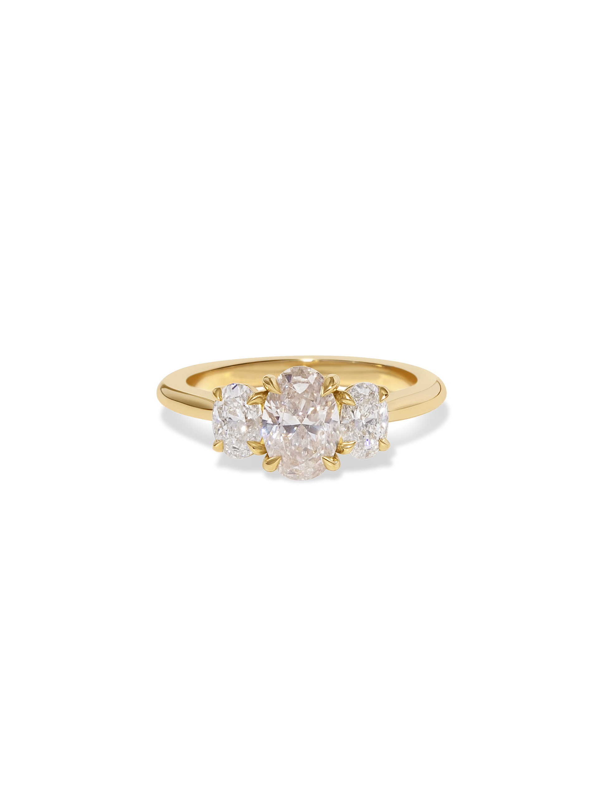 2 CT Round Three Stones Lab Grown Diamond Engagement Ring