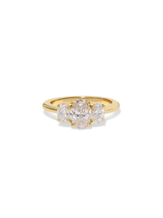 2 CT Round Three Stones Lab Grown Diamond Engagement Ring