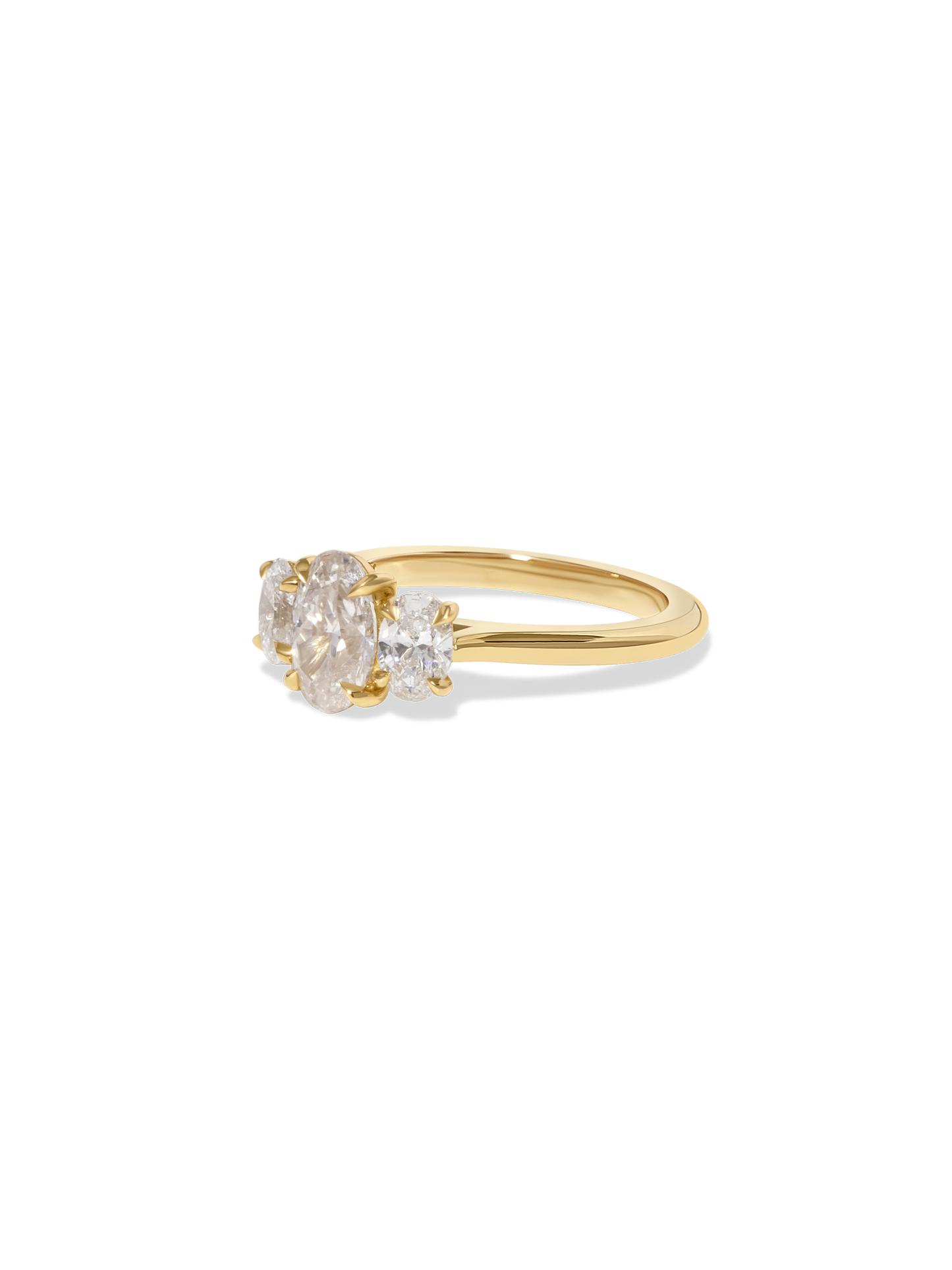 2 CT Round Three Stones Lab Grown Diamond Engagement Ring