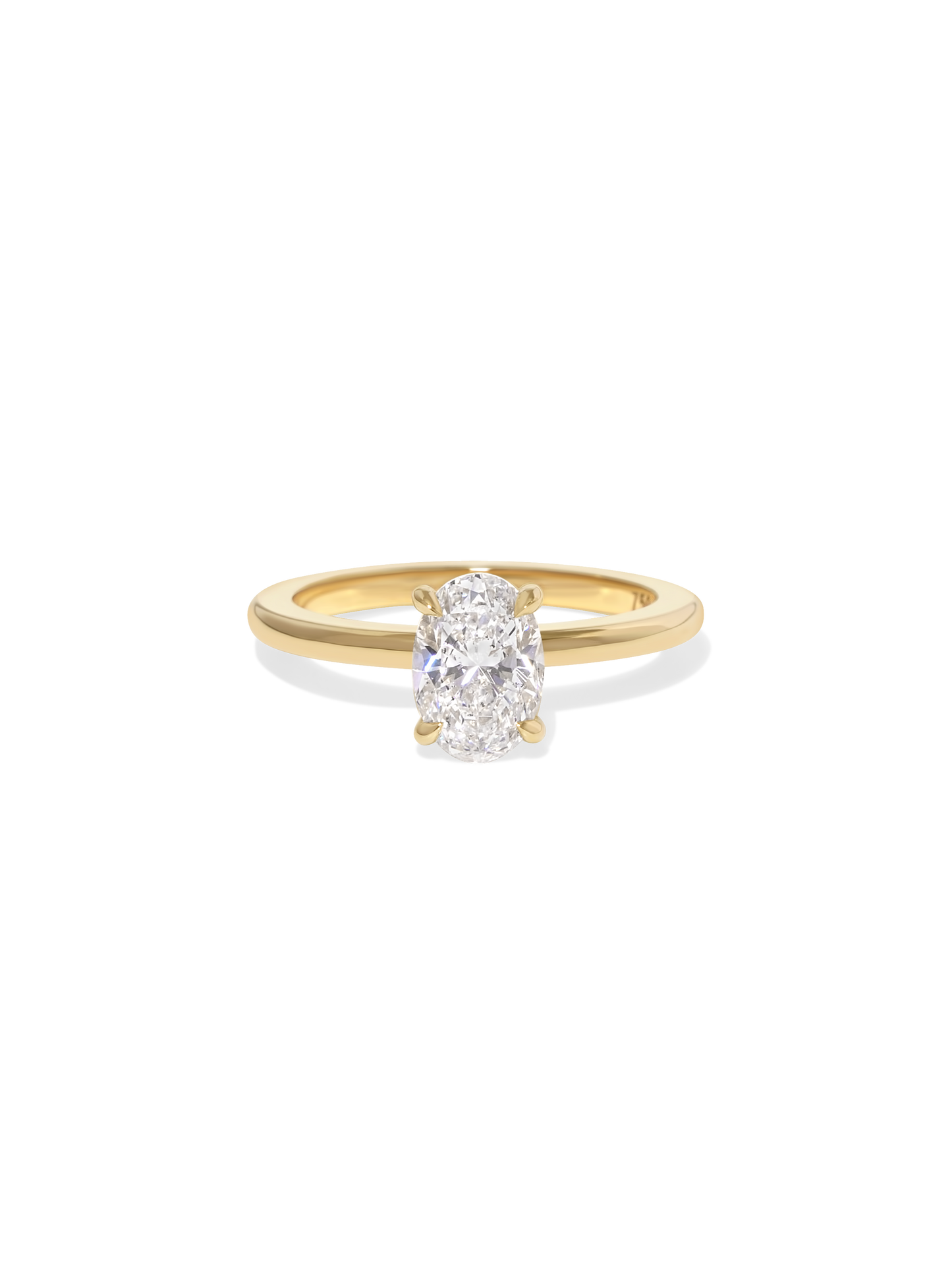 2 CT Round Three Stones Lab Grown Diamond Engagement Ring