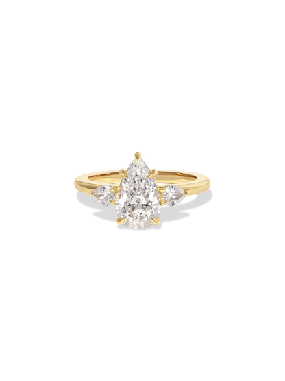 2 CT Round Three Stones Lab Grown Diamond Engagement Ring